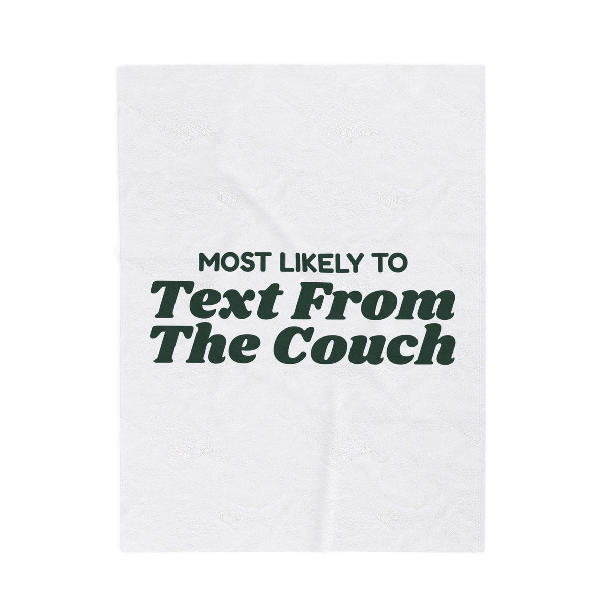 Funny Christmas Throw Blanket Most Likely To Text From The Couch Family Set