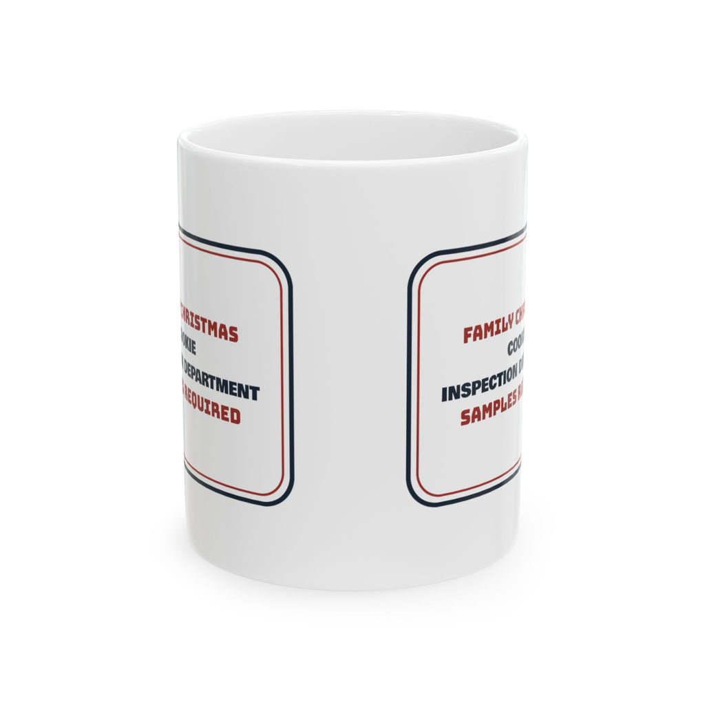 Funny Christmas Coffee Mug Cookie Inspection Department For Family