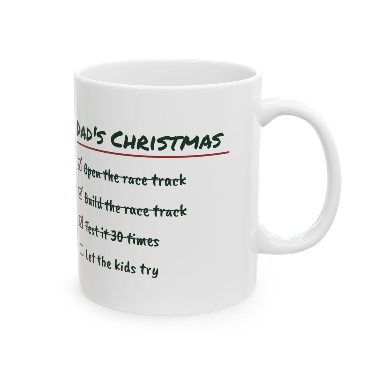 Funny Christmas Coffee Mug Dad's Christmas Let The Kids Try For Dad