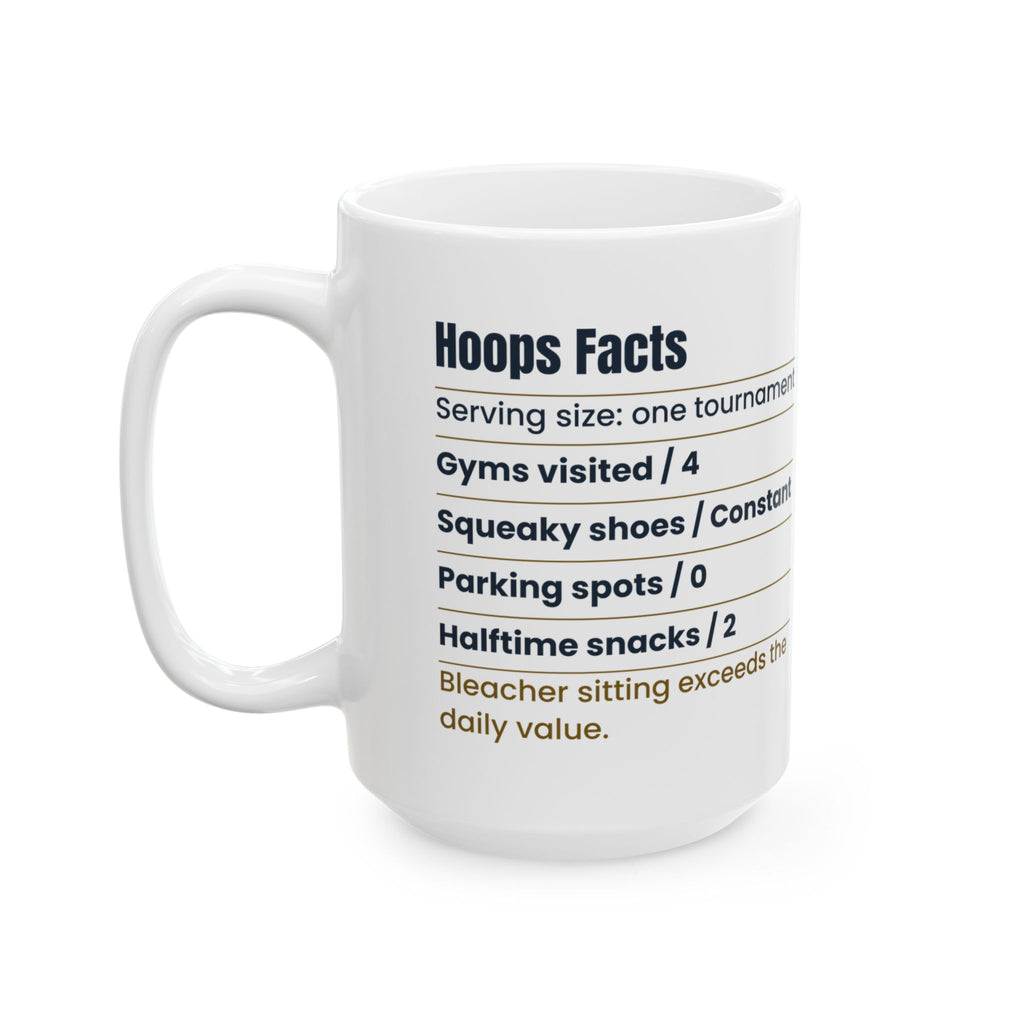 Funny Basketball Coffee Mug Hoops Facts Label For Basketball Parents