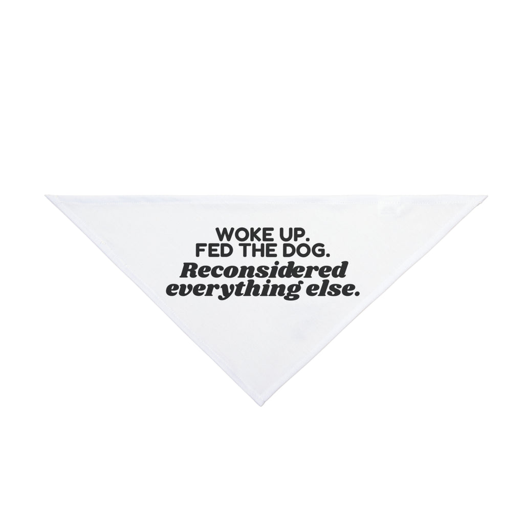 Funny Dog Dad Dog Bandana Woke Up Fed The Dog For Dog Owner