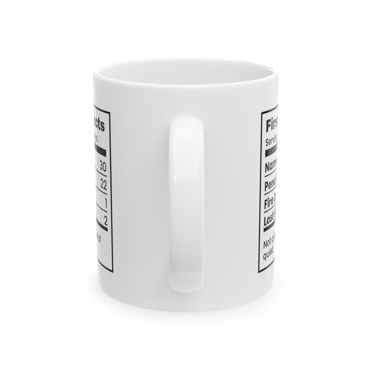Funny Teacher Coffee Mug First Week Facts Label For Teachers