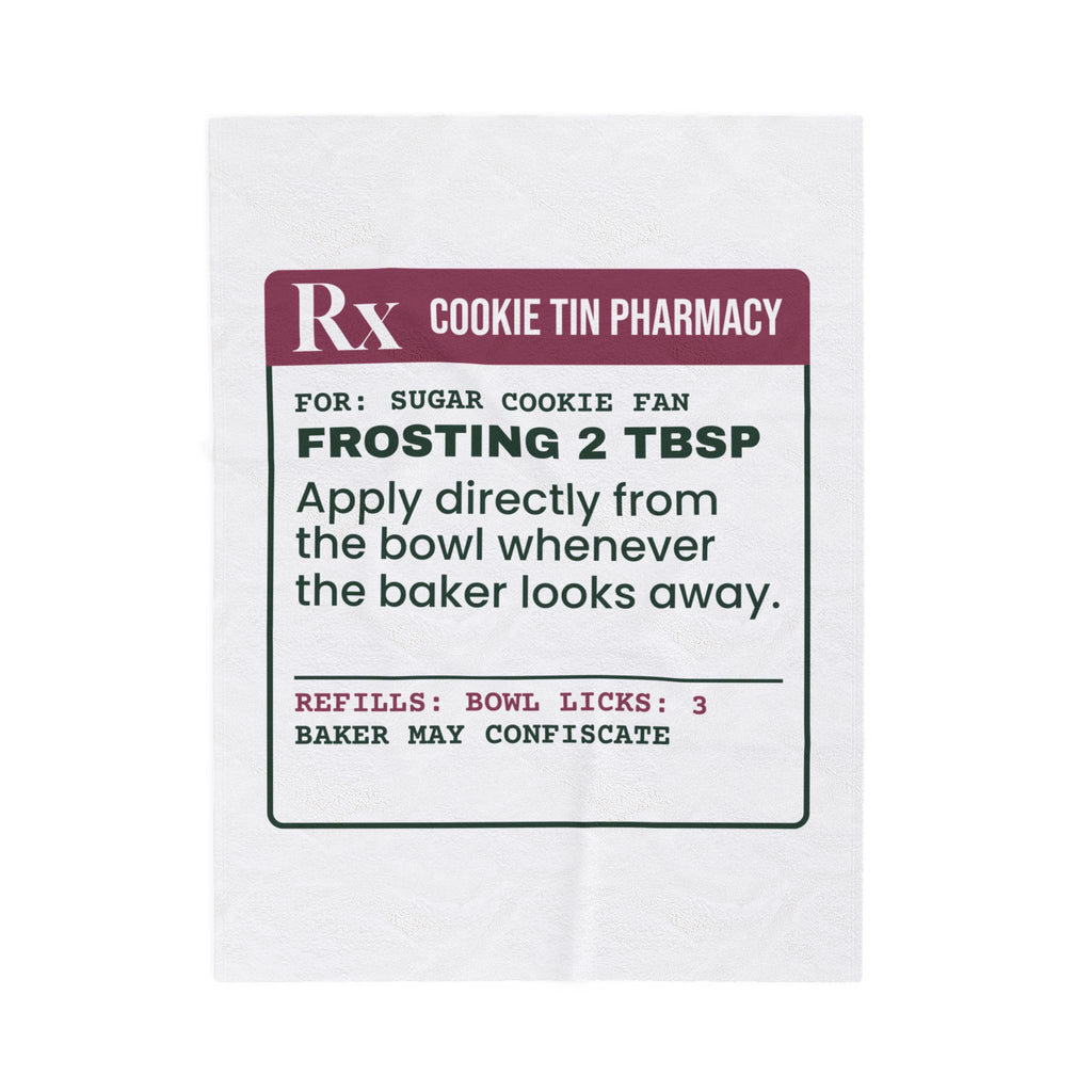 Funny Christmas Throw Blanket Frosting Prescription For Cookie Bakers