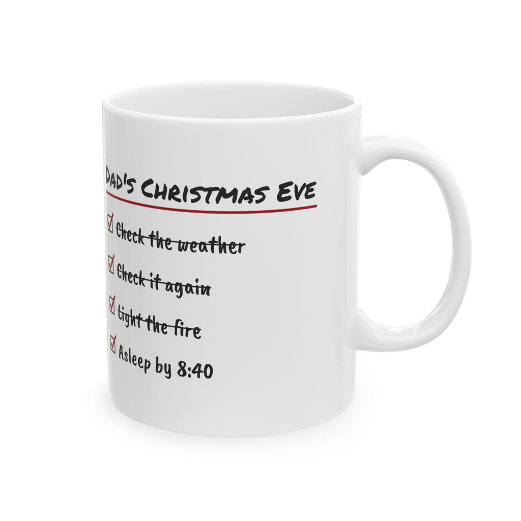 Funny Christmas Dad Coffee Mug Christmas Eve Checklist Asleep By 8:40