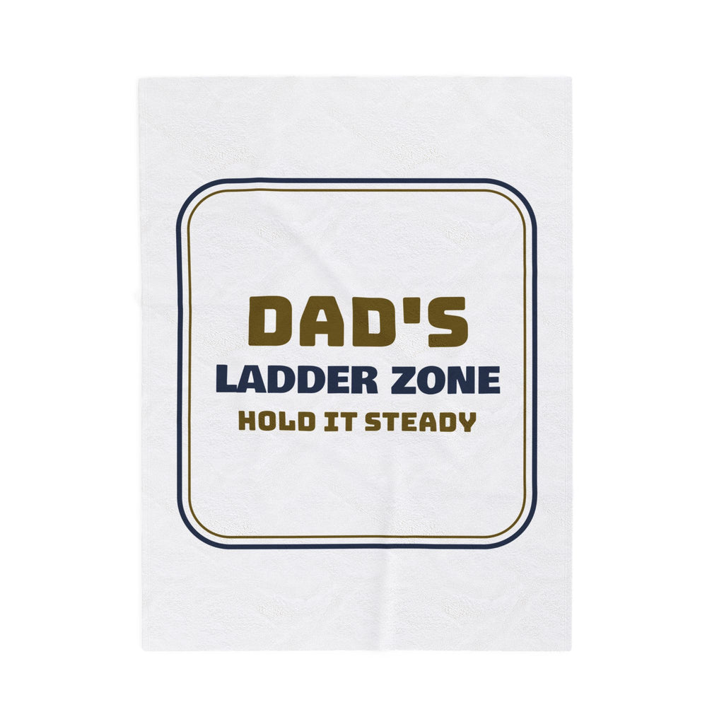 Funny Christmas Lights Dad Throw Blanket Ladder Zone Sign