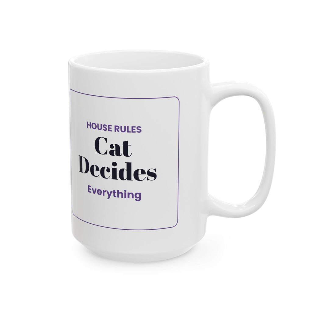 Funny Cat Dad Coffee Mug House Rules Sign For Cat Dads
