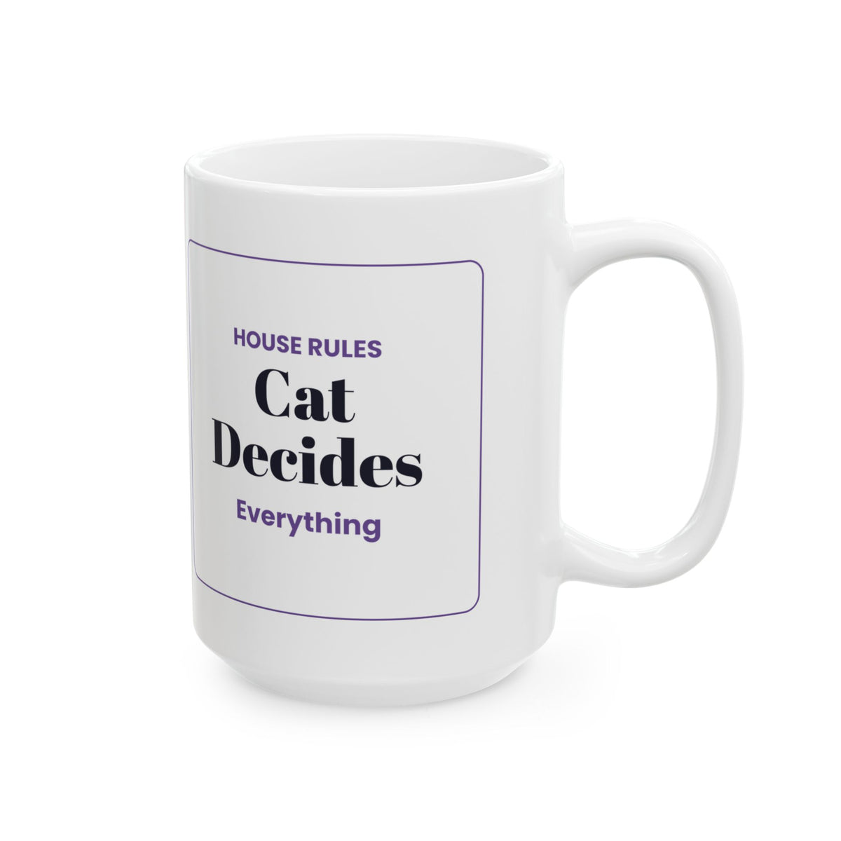 Funny Cat Dad Coffee Mug House Rules Sign For Cat Dads