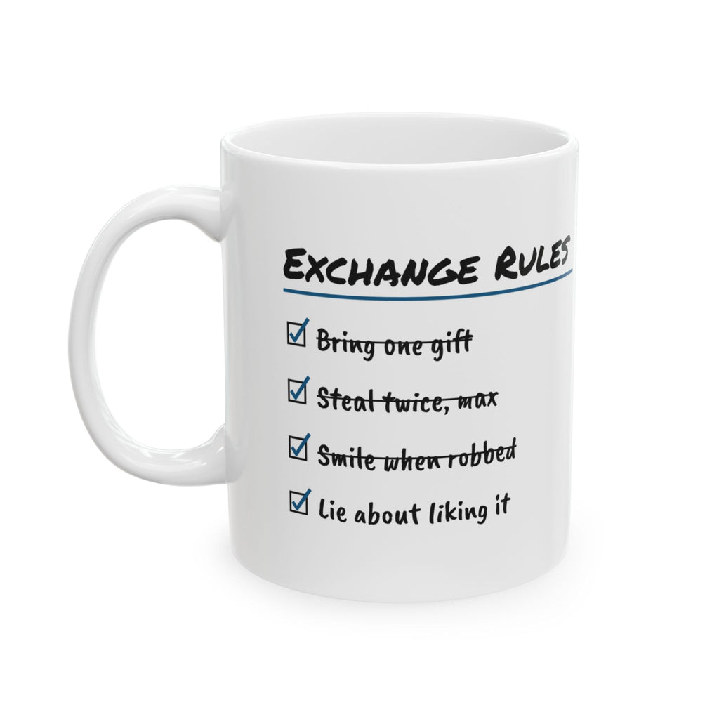 White Elephant Coffee Mug Lie About Liking It