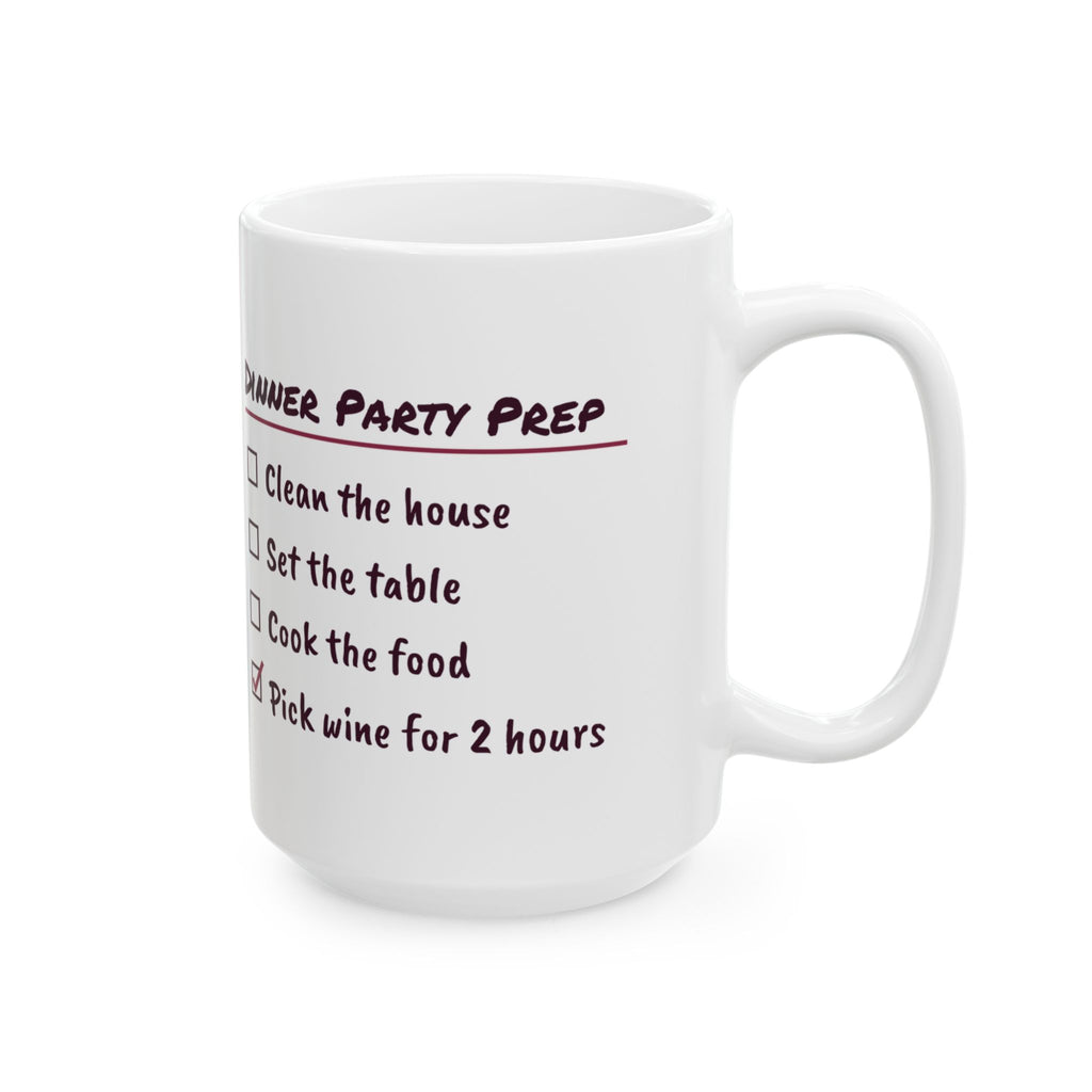 Funny Wine Lover Coffee Mug Dinner Party Prep Checklist For Hosts