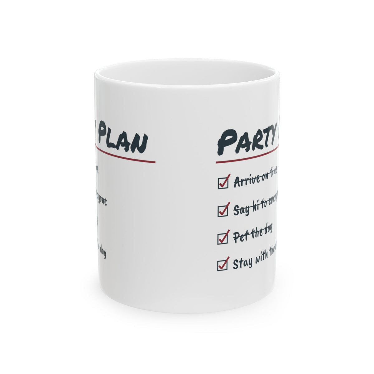 Funny Christmas Coffee Mug Party Plan Befriend The Dog For Introverts