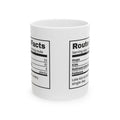 Funny School Bus Driver Coffee Mug Route Facts Nutrition Label