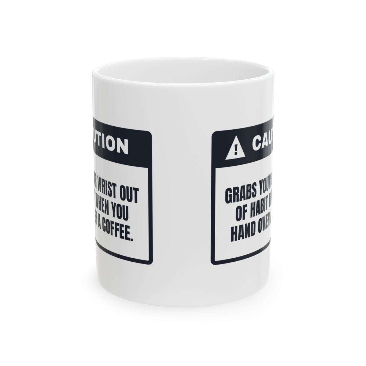Funny Wrestling Coffee Mug Grabs A Wrist Out Of Habit For Wrestlers