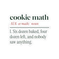 Funny Christmas Baking Sticker Cookie Math Definition For Bakers