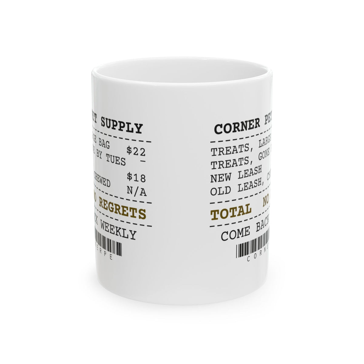 Dog Dad Coffee Mug Pet Supply Run No Regrets
