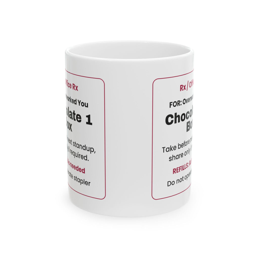 Funny Office Rx Chocolate Coffee Mug Valentine For Coworkers