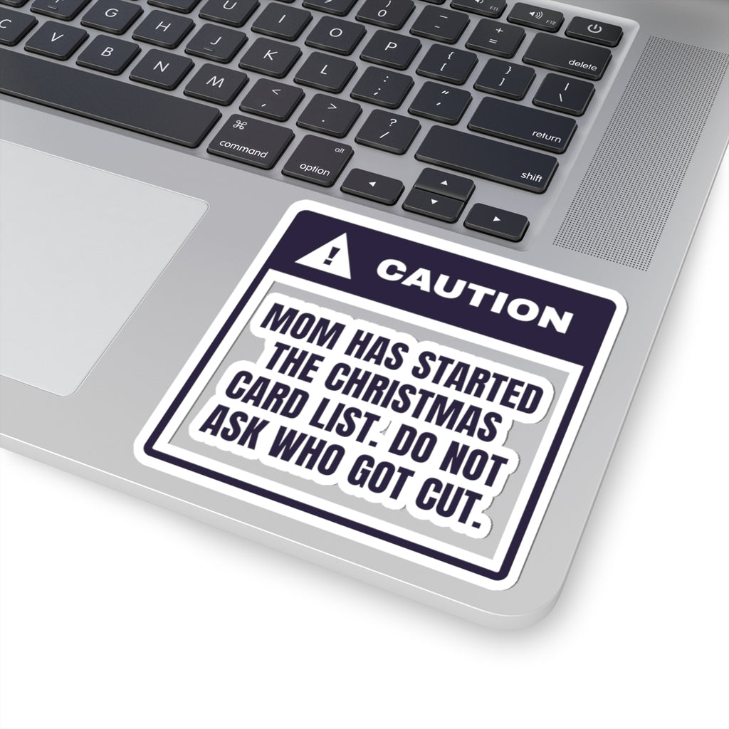 Funny Christmas Mom Sticker Christmas Card List Do Not Ask