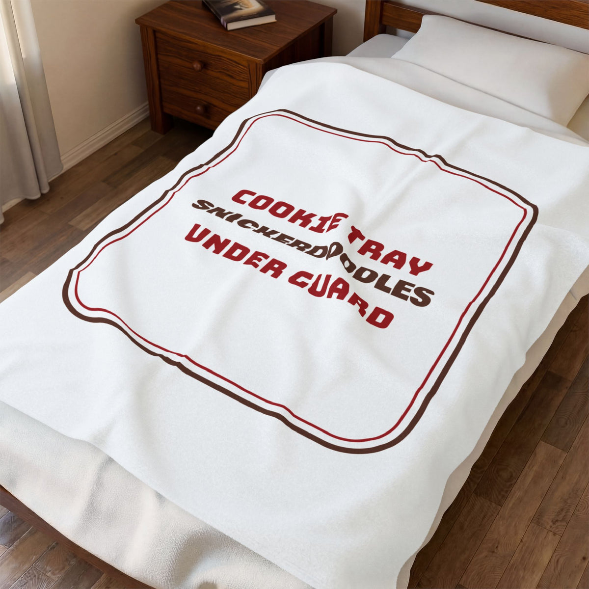 Funny Christmas Cookie Throw Blanket Snickerdoodles Under Guard Baker