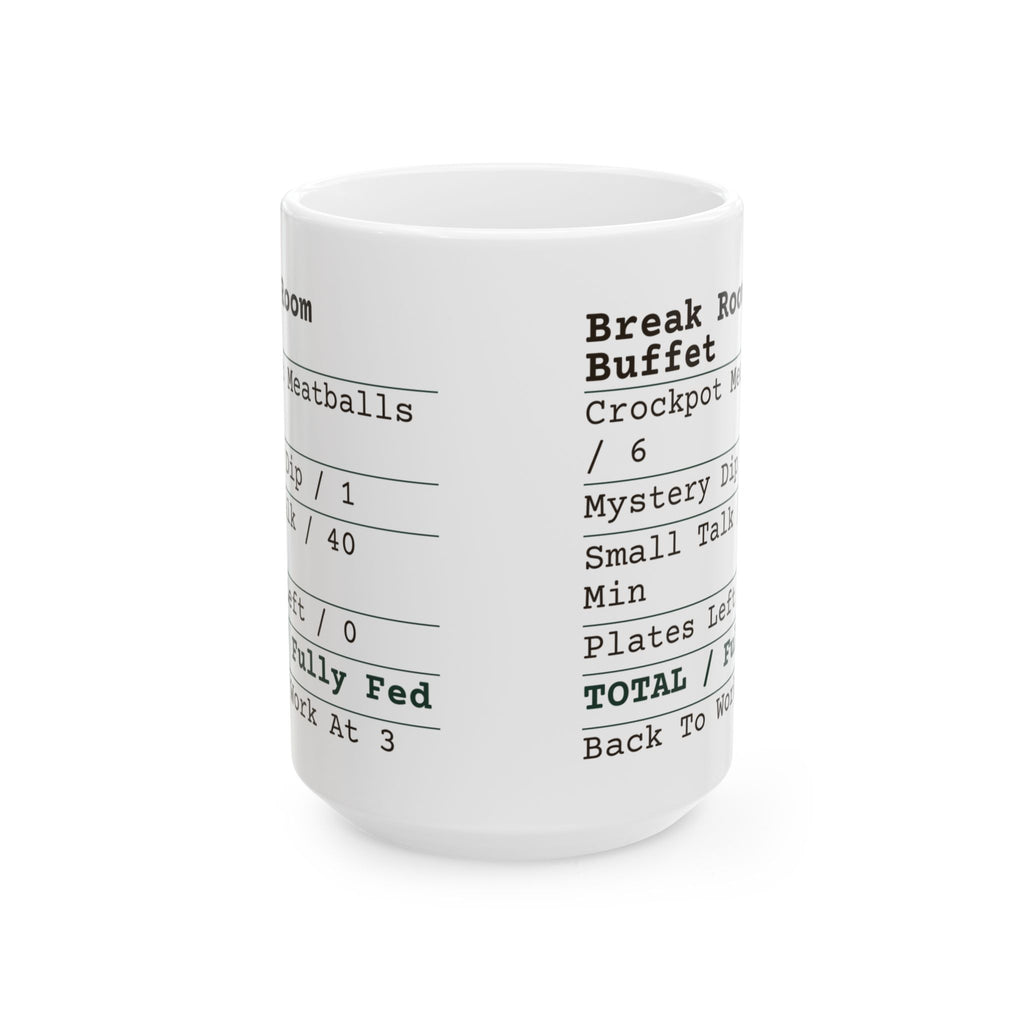Funny Christmas Coffee Mug Break Room Buffet Receipt For Coworkers