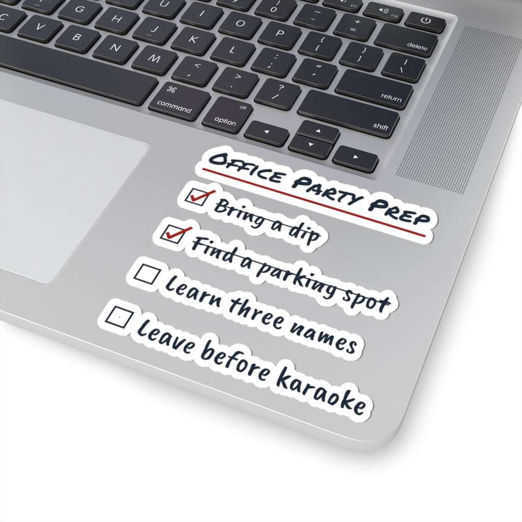 Funny Office Christmas Sticker Office Party Prep Checklist