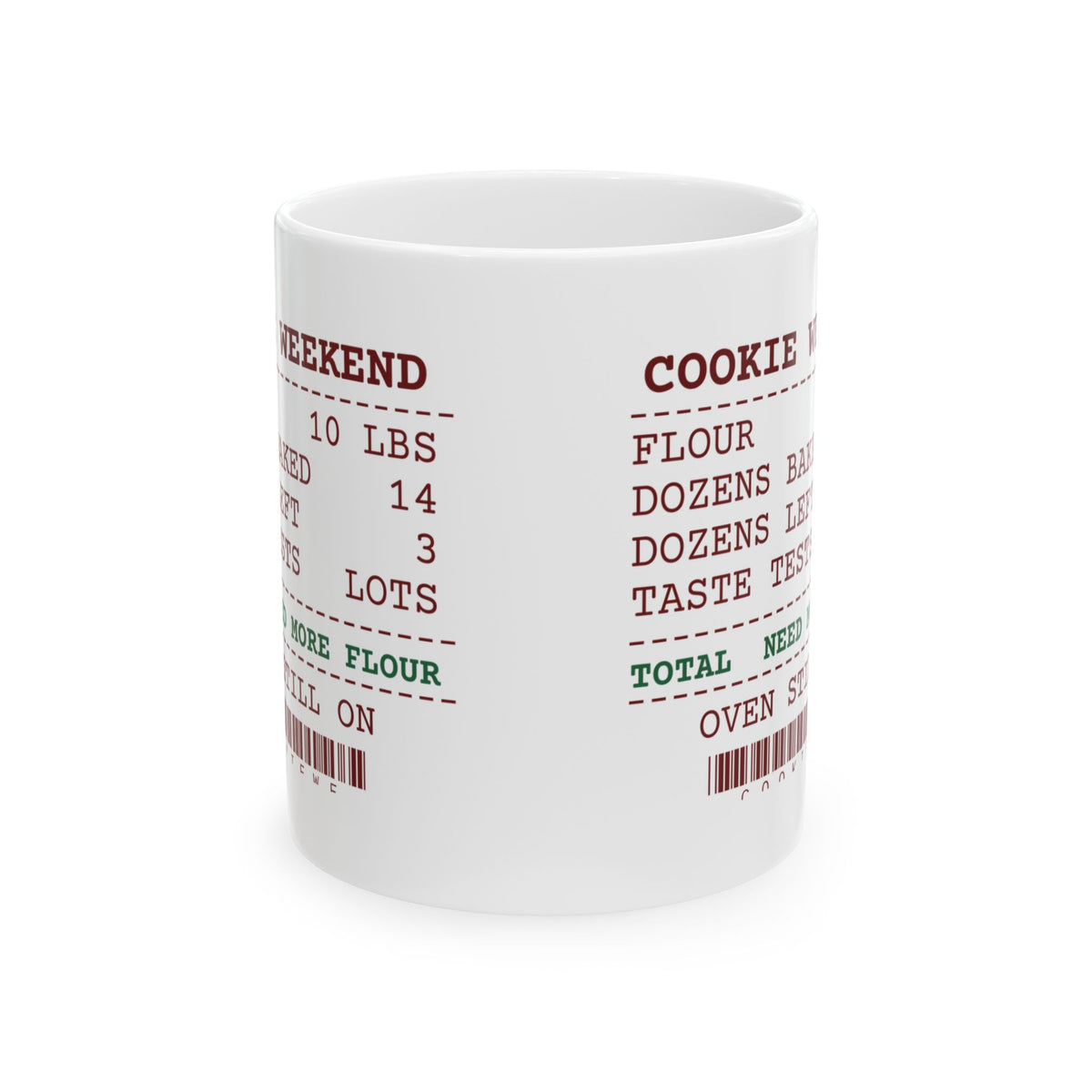 Funny Christmas Baking Coffee Mug Fourteen Dozen Baked Three Left