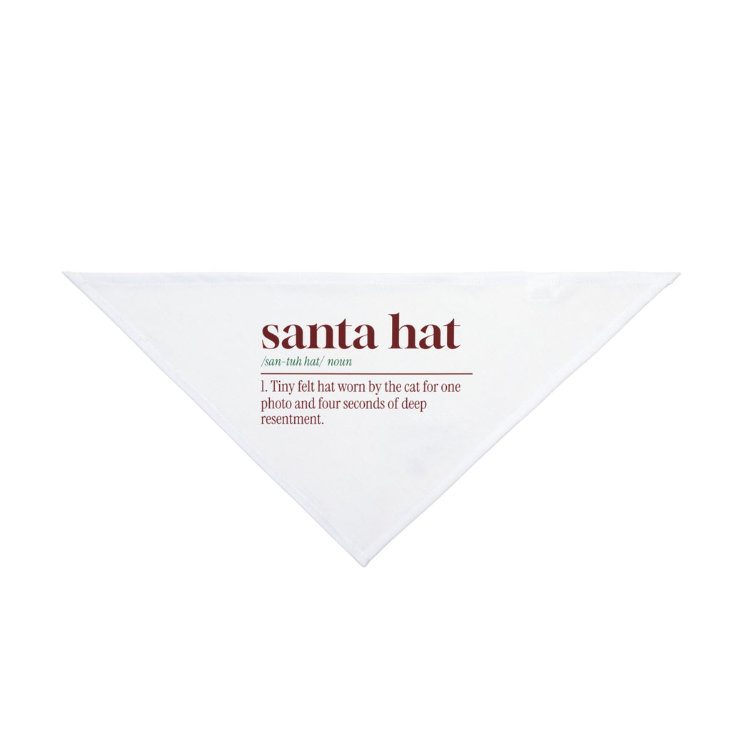 Funny Christmas Cat Dog Bandana Santa Hat Definition For Cat Lovers