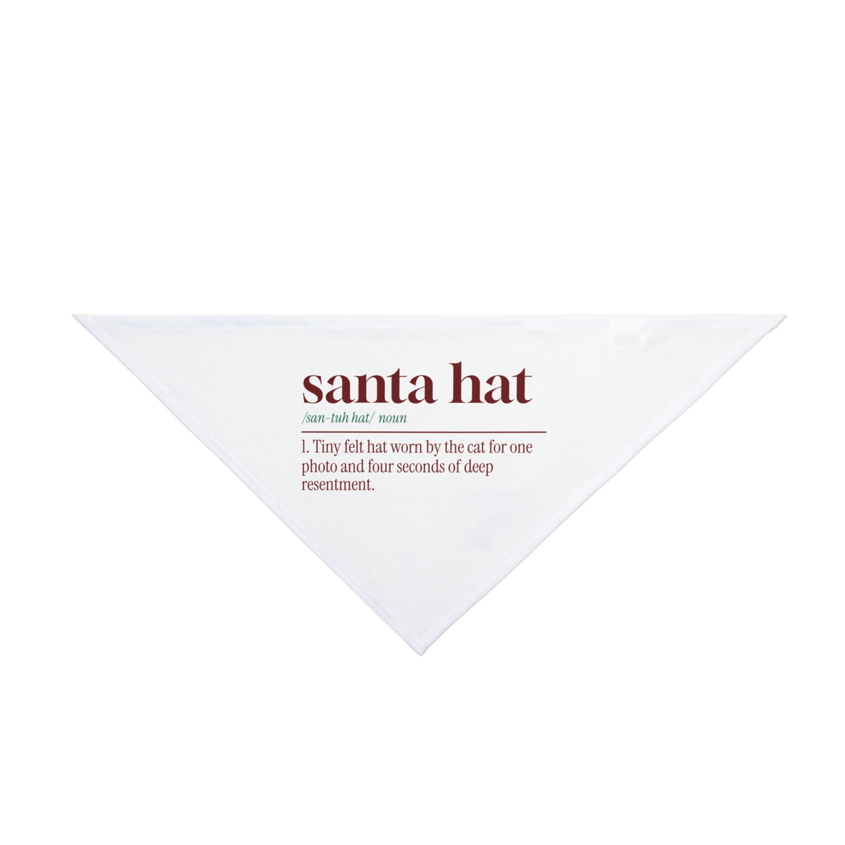 Funny Christmas Cat Dog Bandana Santa Hat Definition For Cat Lovers