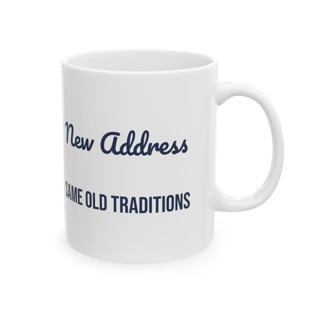 New Home Christmas Coffee Mug New Address Same Old Traditions