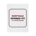 Funny White Elephant Throw Blanket Opened It It's Yours Forever Sign