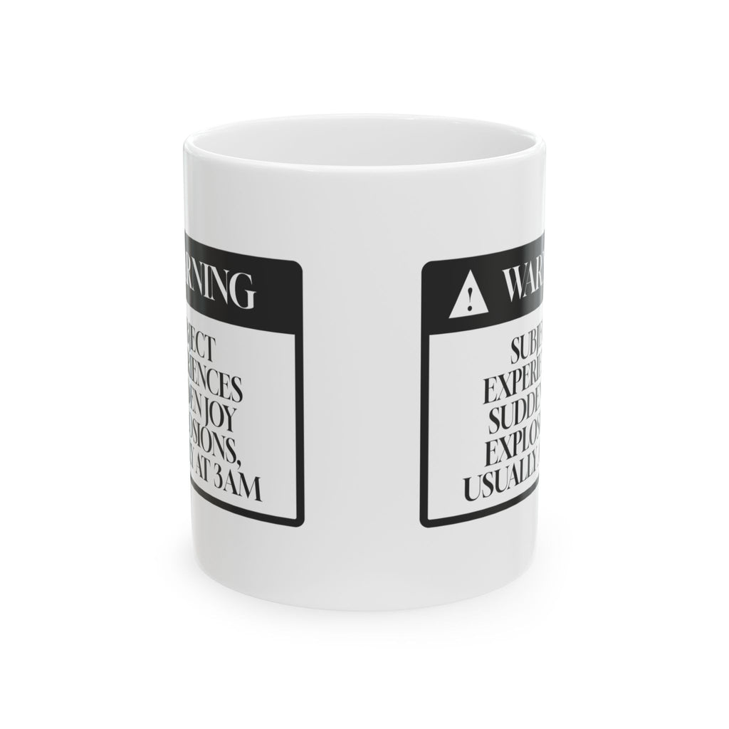 Funny Dog Zoomies Coffee Mug Warning Label For Dog Owners