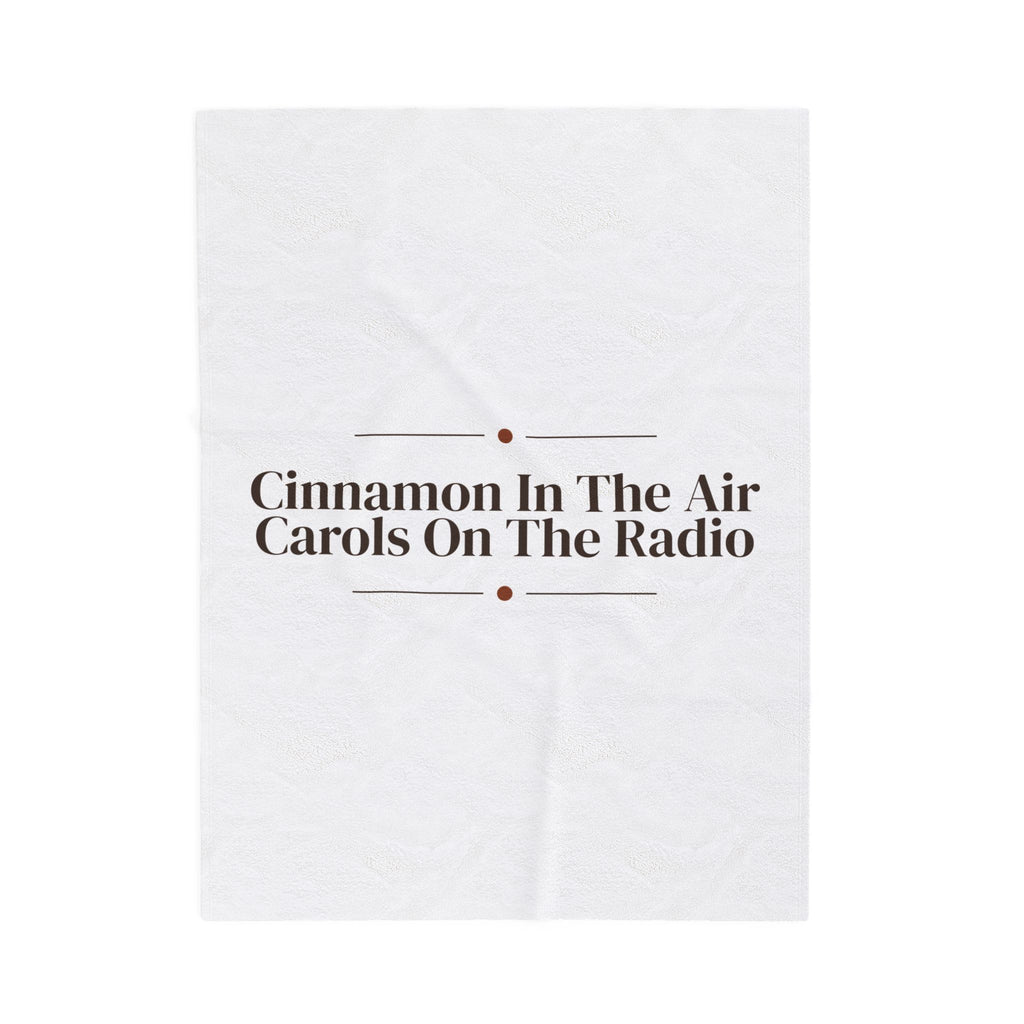 Cozy Christmas Throw Blanket Cinnamon In The Air Carols On The Radio