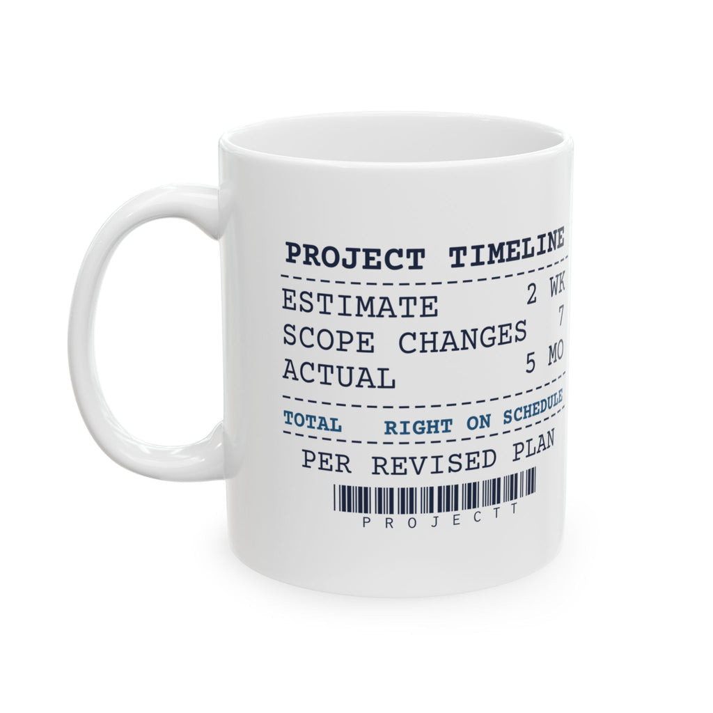 Funny Engineer Coffee Mug Estimate 2 Weeks Actual 5 Months Receipt