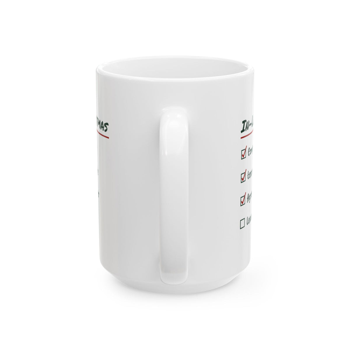 Funny In-Laws Christmas Coffee Mug In-Law Christmas Checklist