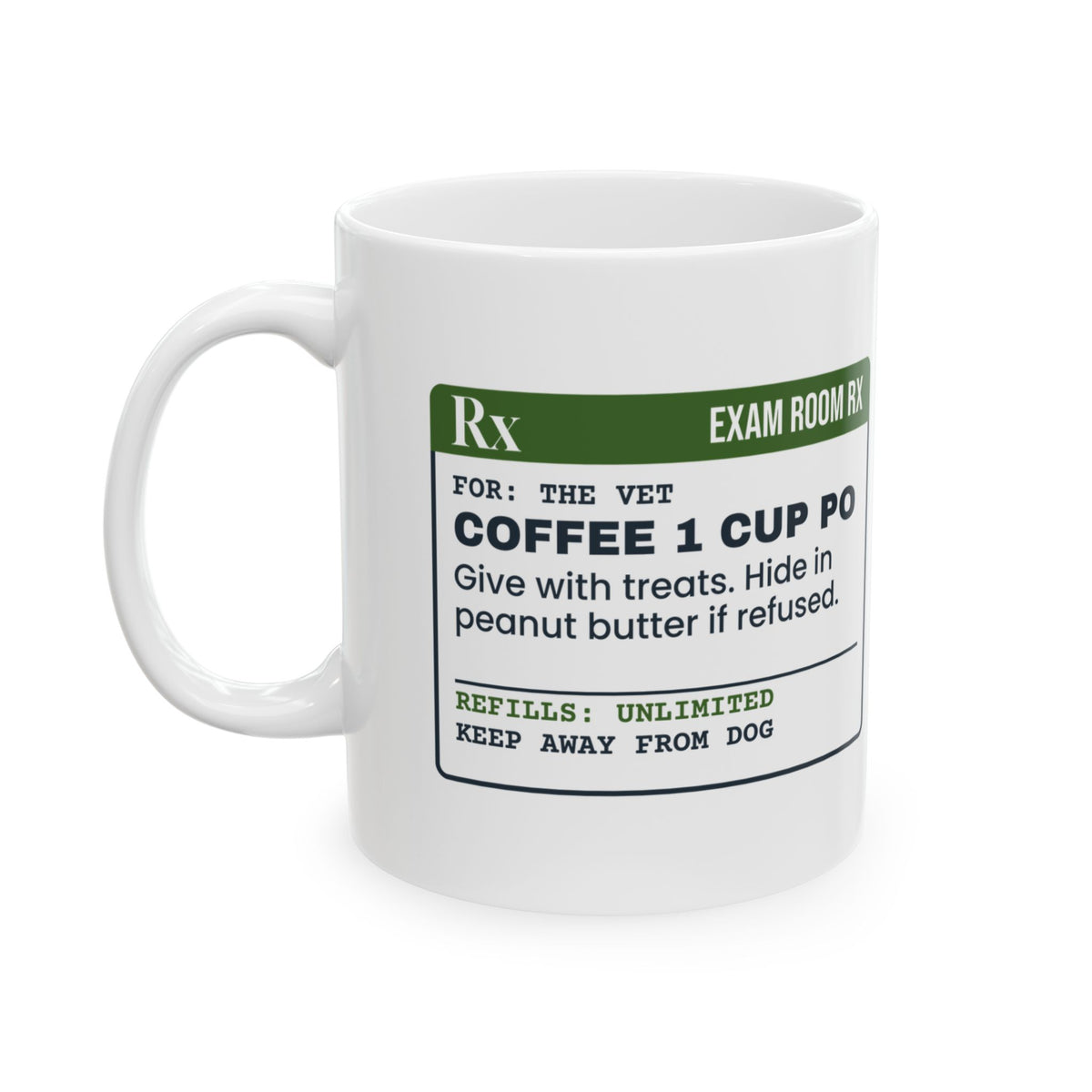 Funny Veterinarian Mug Hide In Peanut Butter If Refused Prescription
