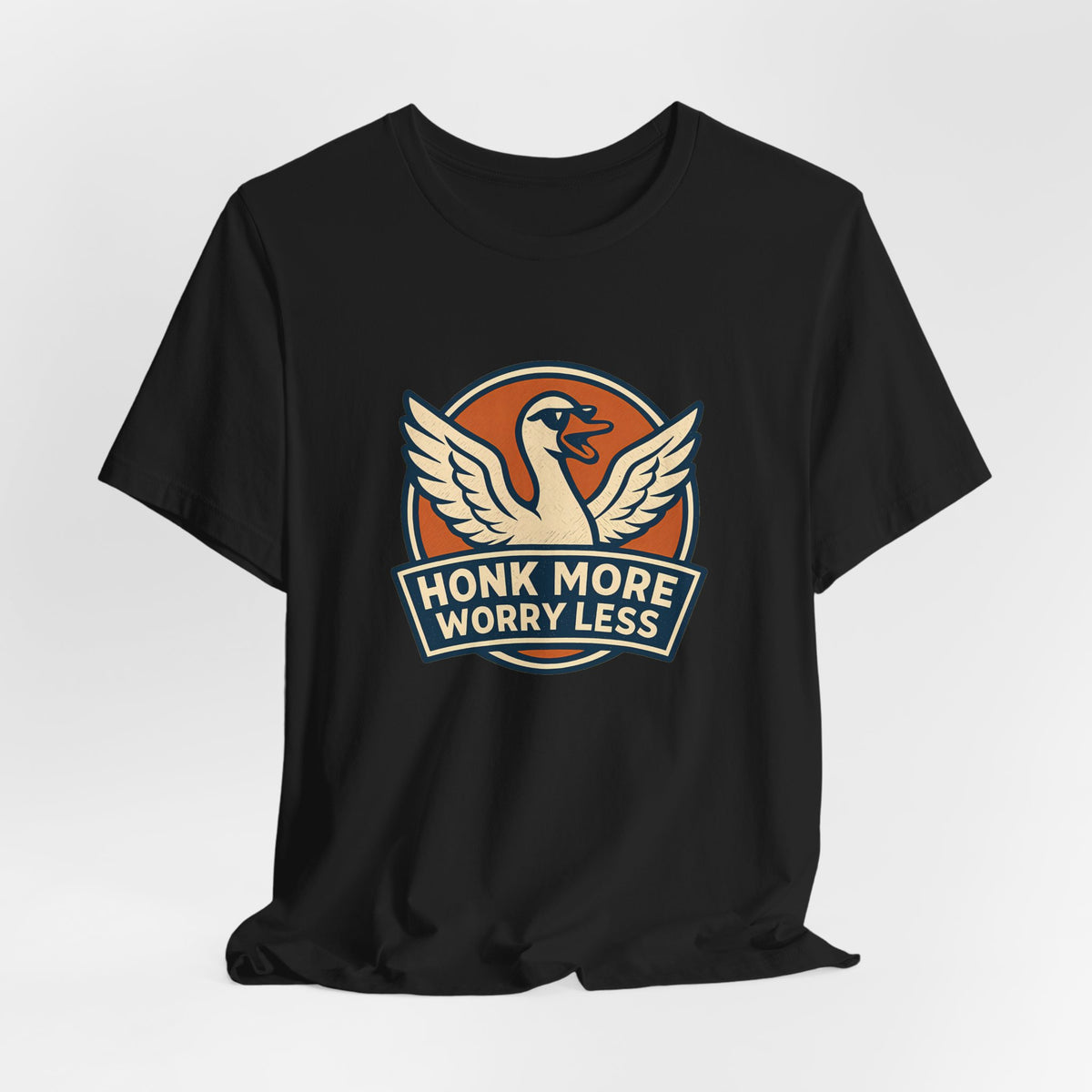 Funny Goose Honk More Worry Less Silly Bird Lover Shirt
