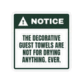 Funny Christmas In-Law Sticker Guest Towels Are Not For Drying