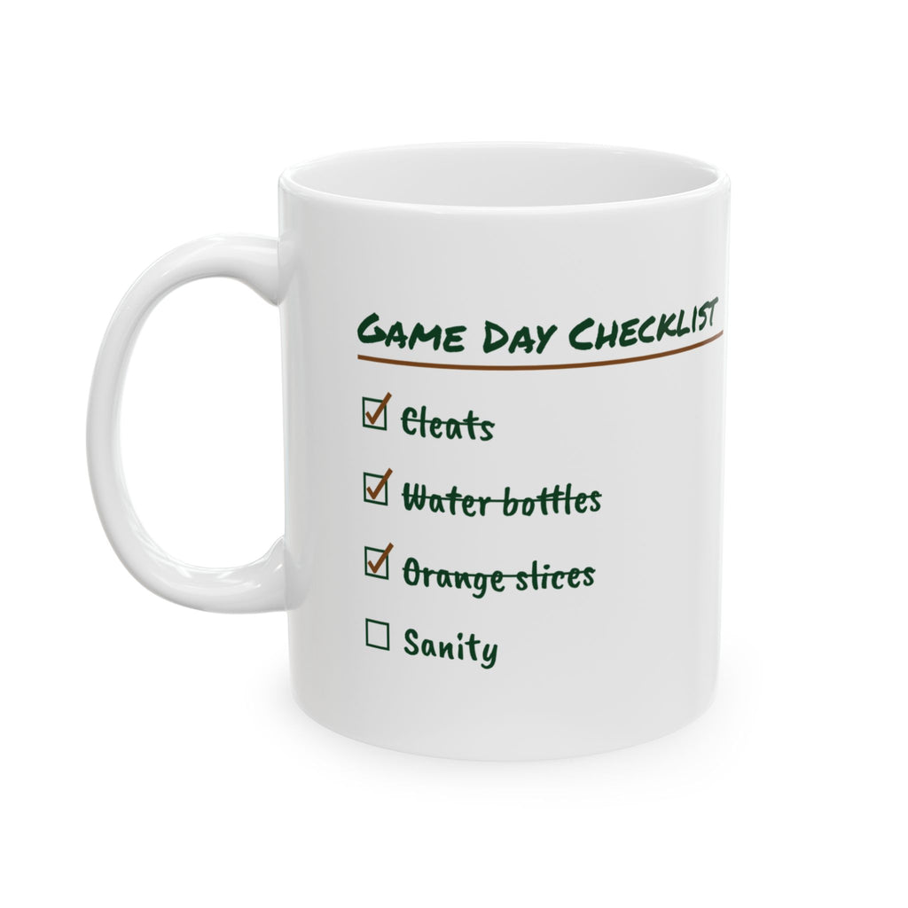 Soccer Mom Coffee Mug Game Day Checklist
