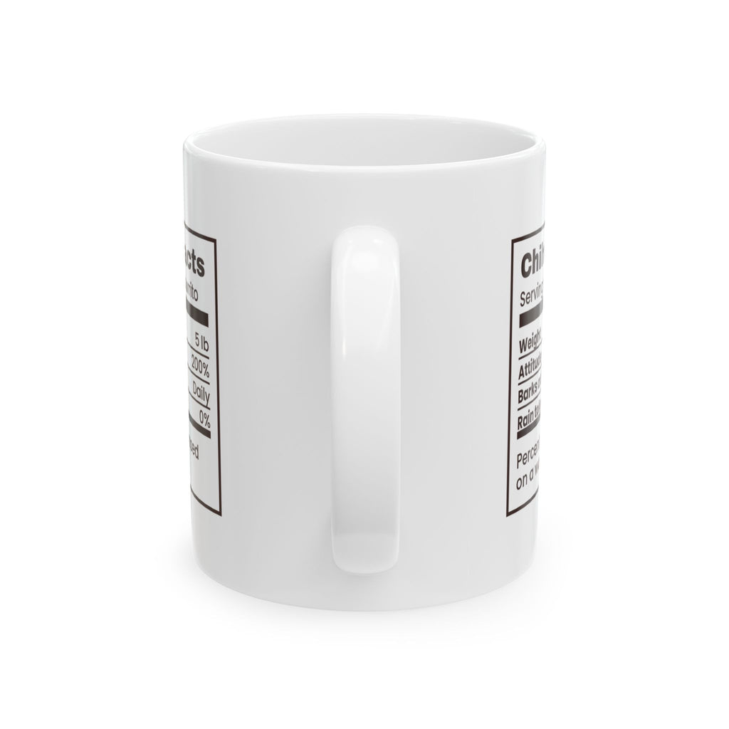 Funny Chihuahua Mug Attitude 200 Percent Nutrition Facts