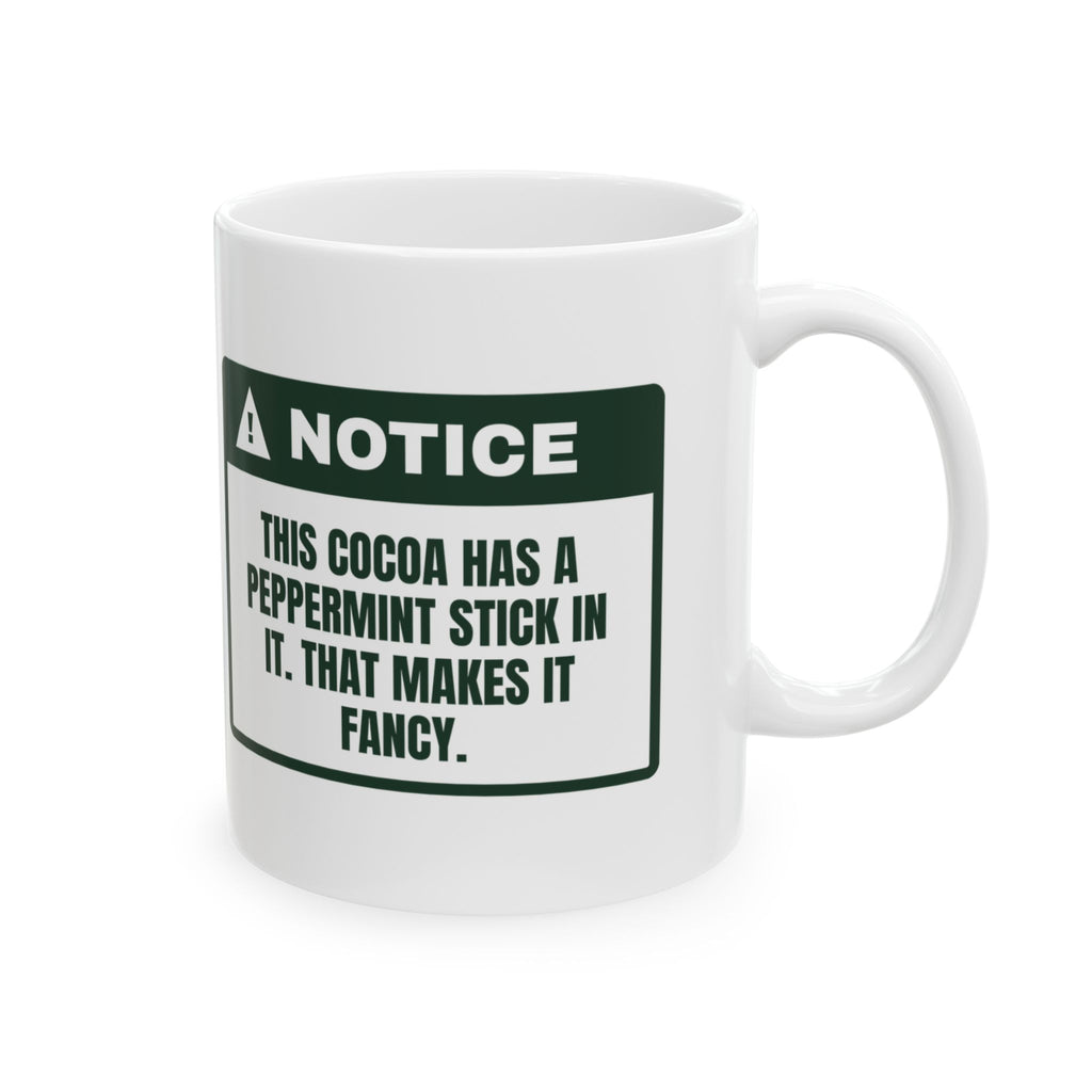 Funny Hot Cocoa Coffee Mug Peppermint Stick Included Very Fancy