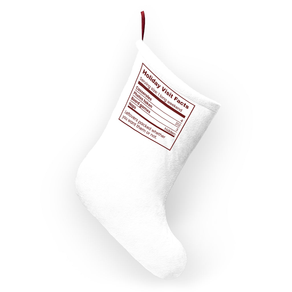 Funny Christmas In-Laws Christmas Stocking Holiday Visit Facts Label