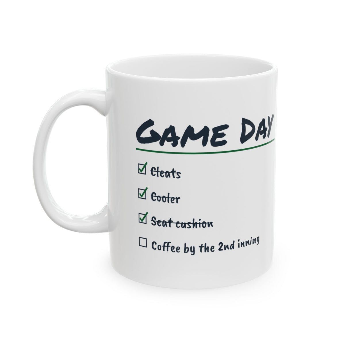 Funny Baseball Mom Coffee Mug Game Day Checklist Cleats And Cooler