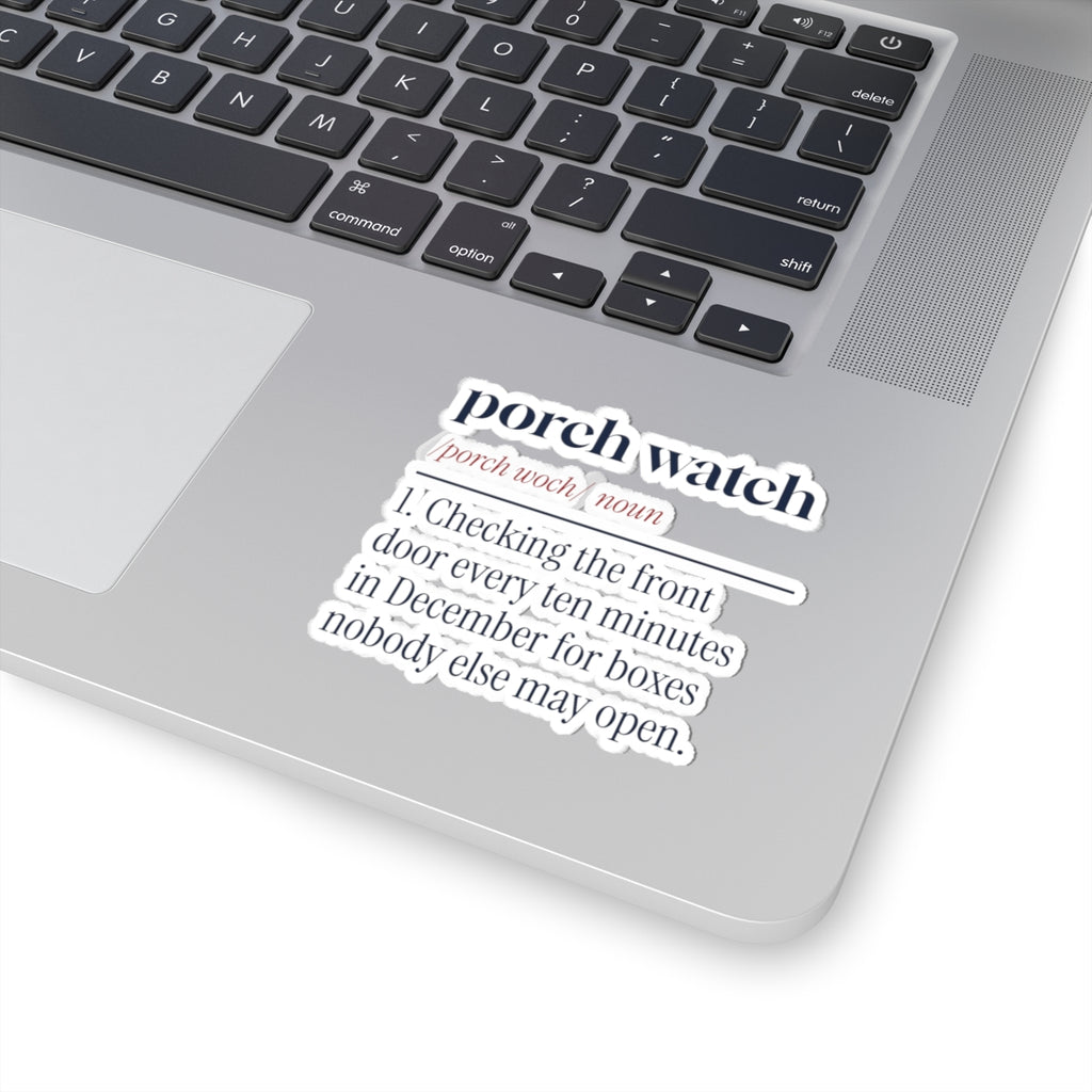 Funny Christmas Shopping Sticker Porch Watch Dictionary Definition