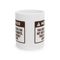 Funny Hot Cocoa Coffee Mug Too Hot Suddenly Lukewarm Warning Label