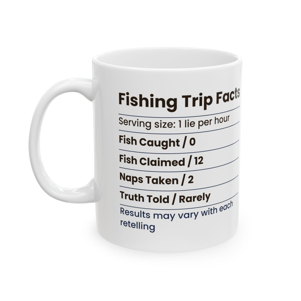 Funny Grandpa Fishing Nutrition Facts Coffee Mug For Grandpa
