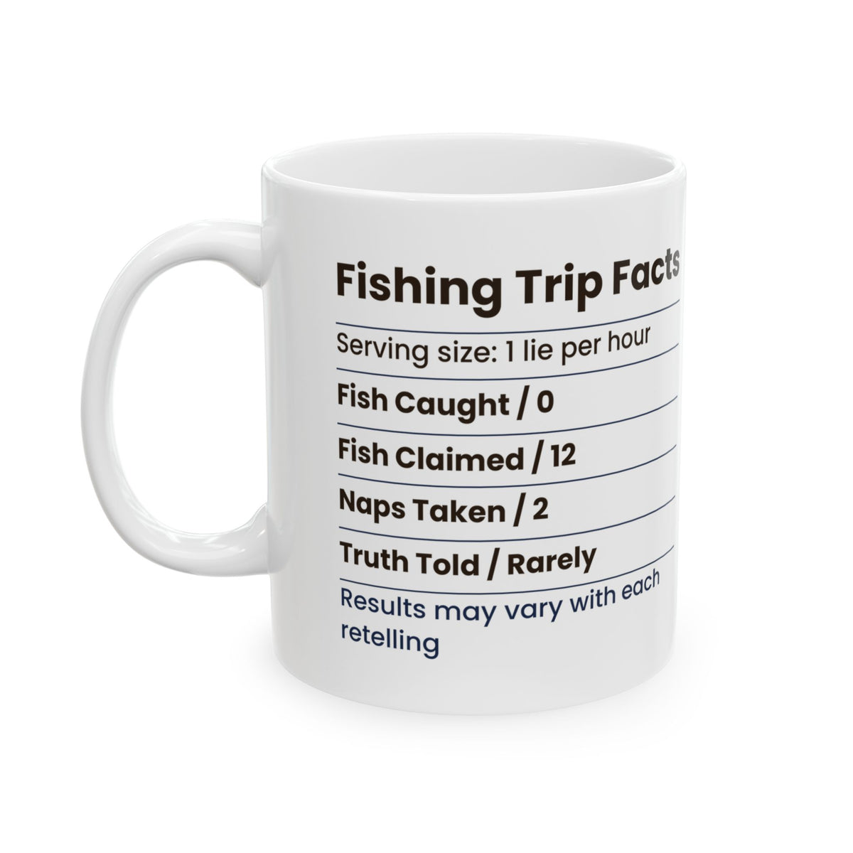 Funny Grandpa Fishing Nutrition Facts Coffee Mug For Grandpa