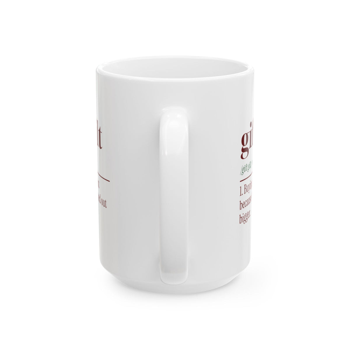Funny Christmas Shopping Coffee Mug Buying One More Definition