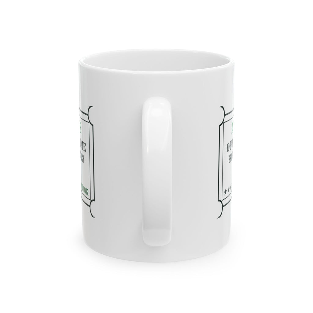 Funny Bird Owner Coffee Mug Admit One Out Of Cage Time Bring A Towel