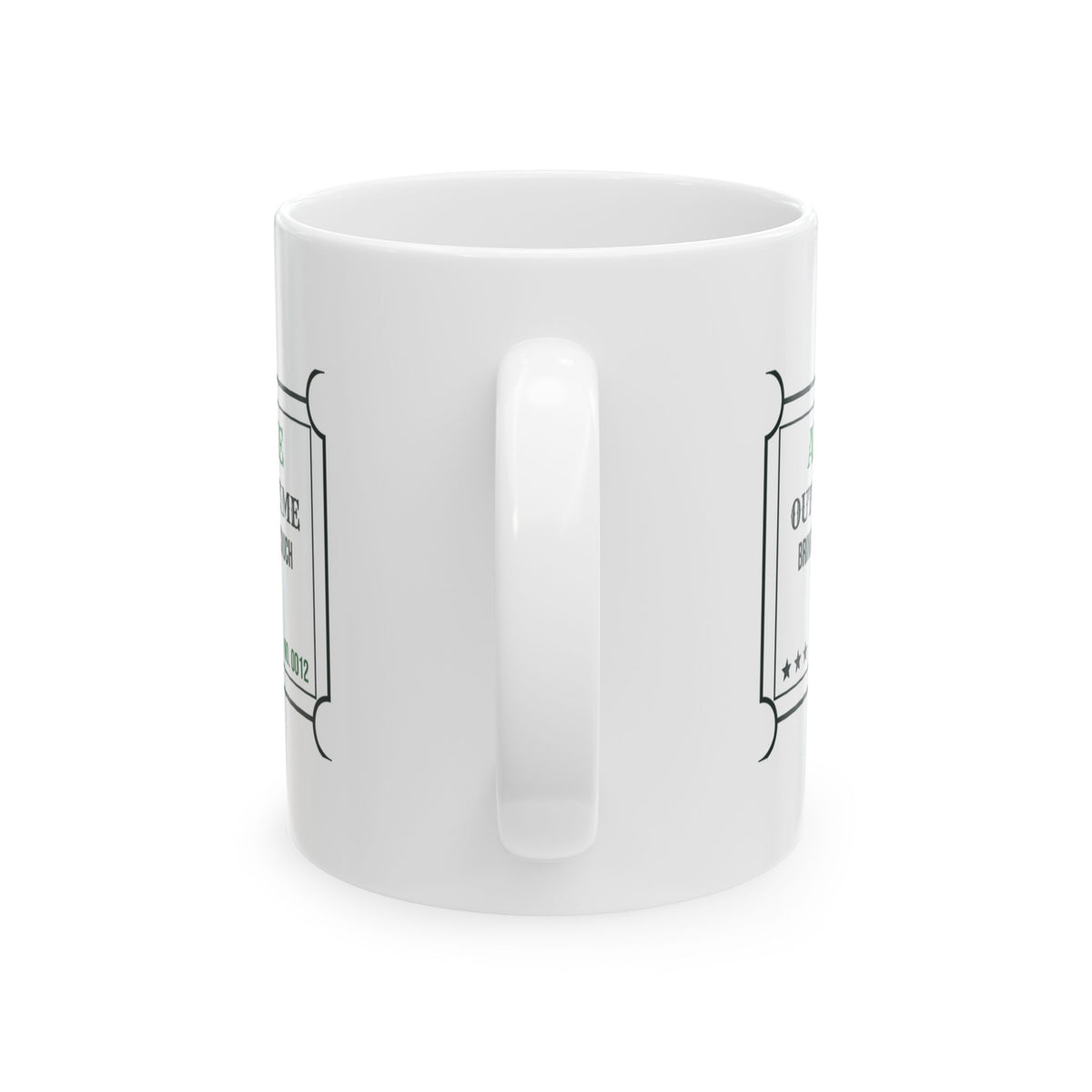 Funny Bird Owner Coffee Mug Admit One Out Of Cage Time Bring A Towel