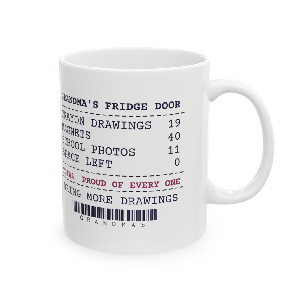 Funny Christmas Coffee Mug Grandma Fridge Door Receipt For Grandma