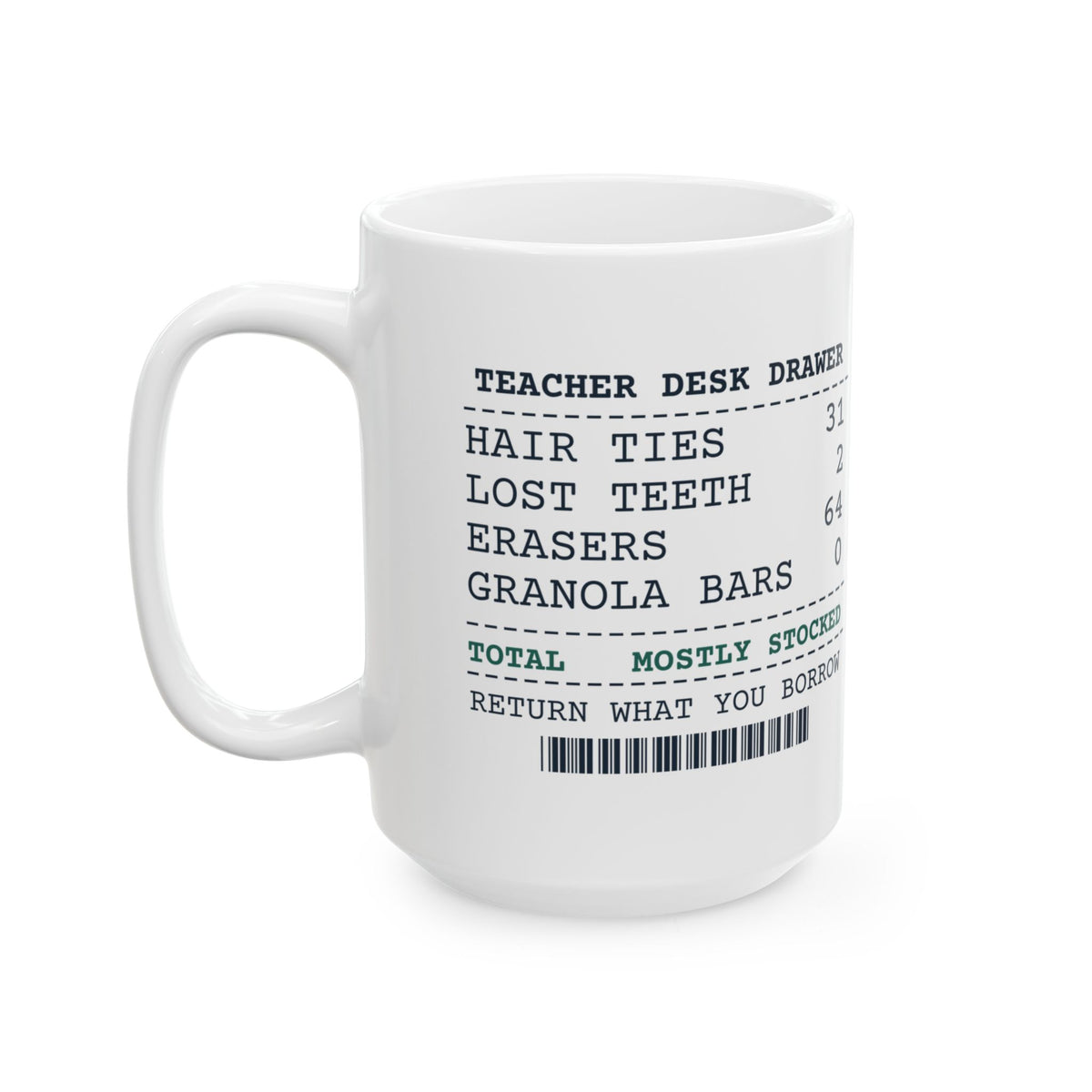 Funny Teacher Coffee Mug Desk Drawer Receipt For Teachers