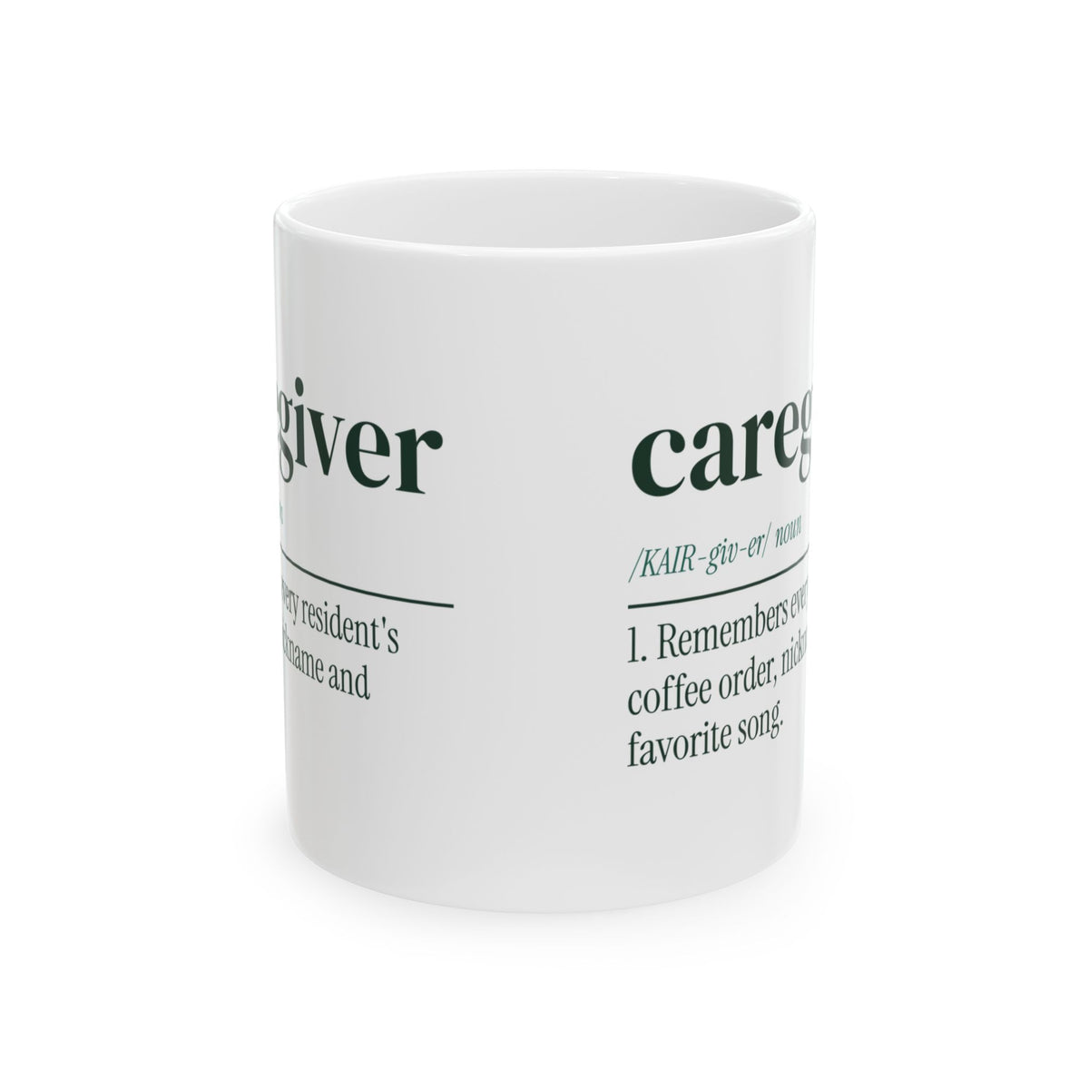 Caregiver Coffee Mug Knows Every Coffee Order Definition For Aides